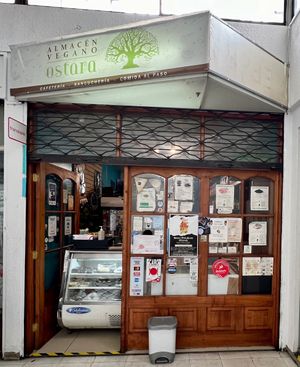 Store front at Almacen Vegano Ostara in Santiago