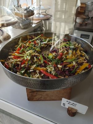 Salad counter at Eliane in Hungerford
