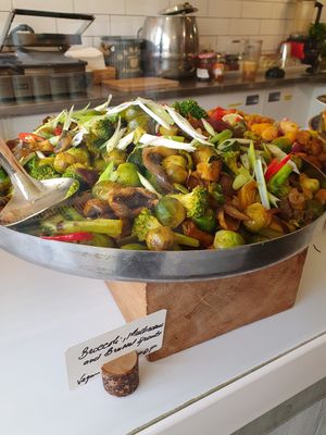 Salad counter at Eliane in Hungerford