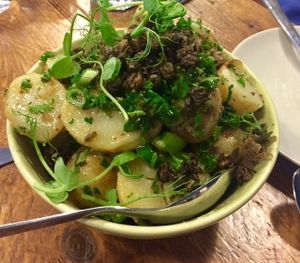 Potato and deep friend capers at The Curious Kitchen in Brixham