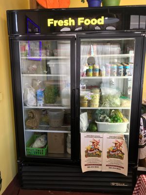 Bambi does a lot with the space, so that this enterprise is multi-function: cafe, small restaurant, and store. at Bambi's Country Farm Market in High Springs