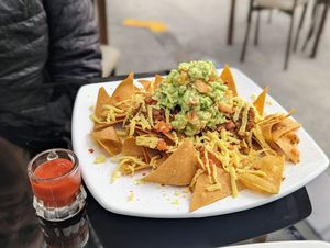 The nachos at Fratello Vegan in Cuenca