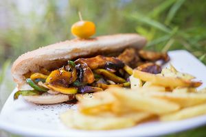Mushroom Sandwich at Fratello Vegan in Cuenca
