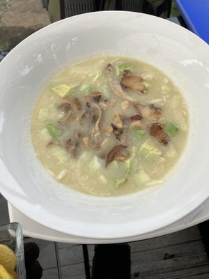 Scrumptious oyster mushroom ceviche. It came with crispy plantain chips. #Veganuary at Fratello Vegan in Cuenca