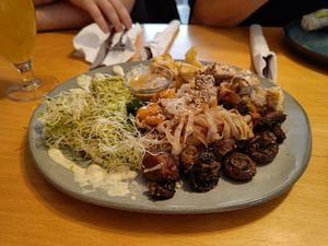 Combo platter at Beans&more in Jyvaskyla