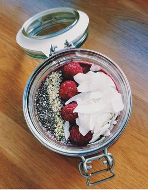 Almondy bowl at Beans&more in Jyvaskyla