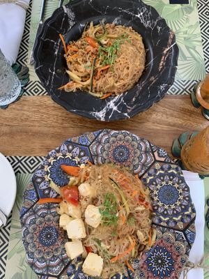 Soy noodles with tofu, vegetables and sweet chili sauce at Fuel RestoBar in Tenerife
