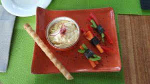 #hummus #with #cruidites at Fuel RestoBar in Tenerife