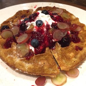 Original waffles  at Blossom Rena Vegan Cafe 貝多蕾納 in Taipei