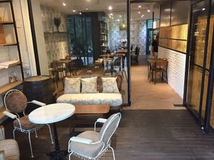 indoor seating  at Blossom Rena Vegan Cafe 貝多蕾納 in Taipei