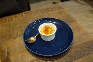 Creme brulee. Small but delicious. at Blossom Rena Vegan Cafe 貝多蕾納 in Taipei