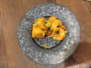 Fake shrimps (two already gone, sorry!) at Blossom Rena Vegan Cafe 貝多蕾納 in Taipei
