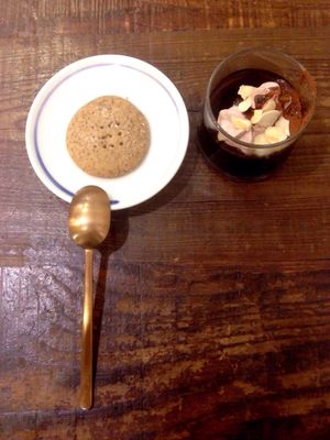 Two desserts included with the vegan braised pork rice set meal. at Blossom Rena Vegan Cafe 貝多蕾納 in Taipei