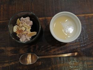 Desserts that came with a set Taiwanese meal at Blossom Rena Vegan Cafe 貝多蕾納 in Taipei