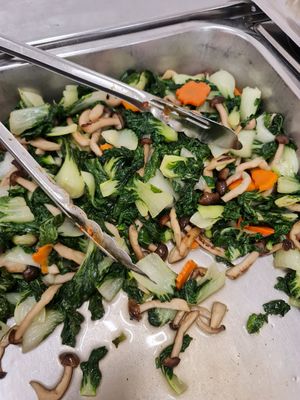 Greens and mushroom ~ 19/4/22 at Kong Meng San Phor Kark See Monastery in Central Singapore