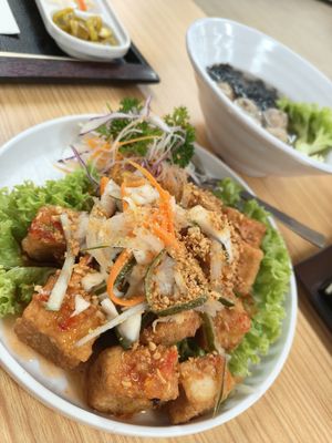 Thai style tofu at Kong Meng San Phor Kark See Monastery in Central Singapore