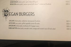 English menu at MUC - Hans im Glück - T2 in Munich