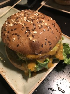 Delicious vegan burger! at MUC - Hans im Glück - T2 in Munich