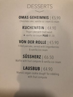 Menu at MUC - Hans im Glück - T2 in Munich