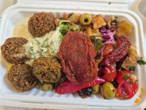 Falafel box at Sunny's Olive Tree - Food Stall in London