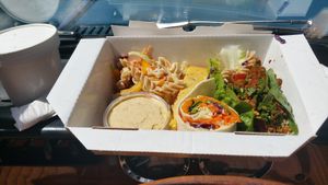 Take away (Picnic) taster plate at The Accidental Vegan Cafe in Honiton