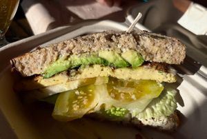 Frittata sndwich at Nourish Cafe in San Francisco