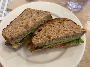 Frittata sandwich   at Nourish Cafe in San Francisco