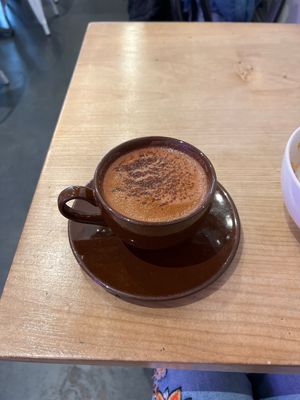 Coconut mocha!  at Nourish Cafe in San Francisco