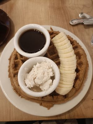 Waffle at Nourish Cafe in San Francisco