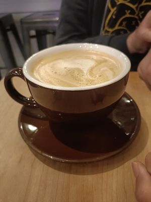 Oat latte at Nourish Cafe in San Francisco
