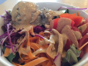 small nourish salad with ";tuna"; added.  at Nourish Cafe in San Francisco