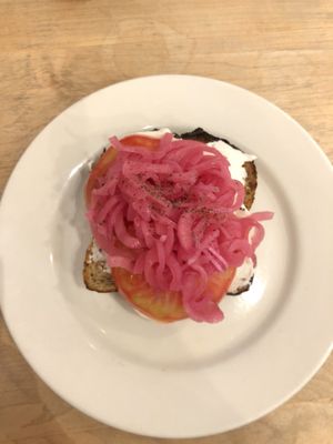Cream cheese toast at Nourish Cafe in San Francisco