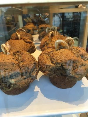 The banana muffins are almost as amazing as their blueberry muffins. at Nourish Cafe in San Francisco