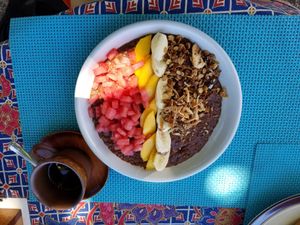 Vegan freediver breakfast at Kurma in Camiguin