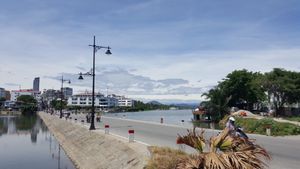 River view right in front of Dieu Lac at Dieu Lac in Hue