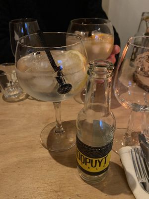 Gin and tonics: Damrak and V2C. Both very good, but the Damrak one has a milder taste.  at Morris and Bella in Amsterdam