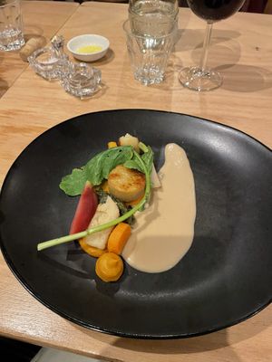 Main with sauce added   at Morris and Bella in Amsterdam