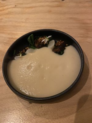 2nd course: really delicious soup.  at Morris and Bella in Amsterdam