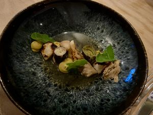 3rd course with ceviche: very good at Morris and Bella in Amsterdam