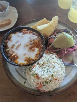 Menu del día, estofado de verduras at Luz de Mar in Rurrenabaque