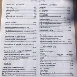 menu3 at S'Hortet in Mallorca