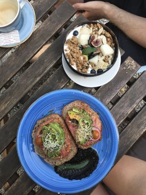 Avocado Toast and yoghurt Bowl  at S'Hortet in Mallorca