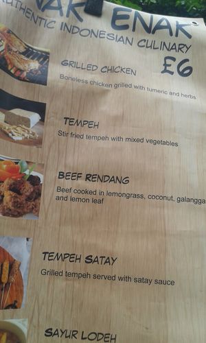 Tempeh at the vietnamese food.  at Lyric Square Market in West London