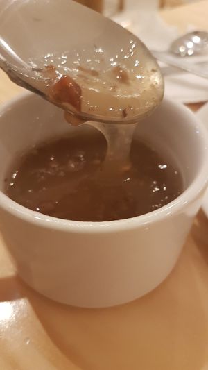 Traditional Peruvian dessert...very strange texture but I liked it. at Abdiel Vegan in Lima