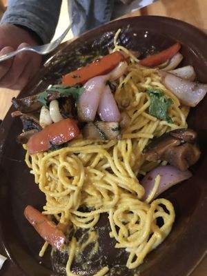 Saltado Pasta at Abdiel Vegan in Lima