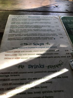 Menu- English at Raw Love - Downtown Tulum in Tulum