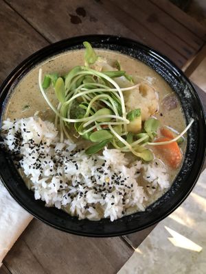 Coconut curry at Raw Love - Downtown Tulum in Tulum