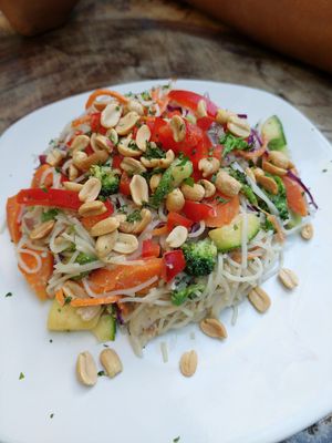 Almost raw vegan Pad Thai at Raw Love - Downtown Tulum in Tulum