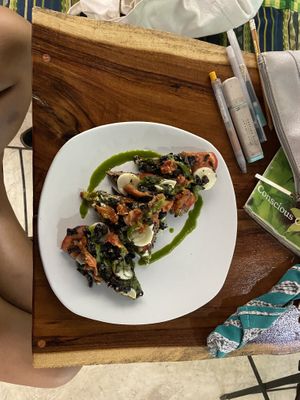 Living pizza  at Raw Love - Downtown Tulum in Tulum