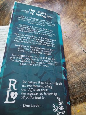 Menú 5 at Raw Love - Downtown Tulum in Tulum